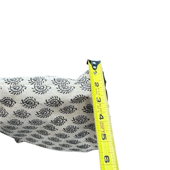 Jute Cream and Black Small Tote Bag EUC - Picture 6 of 8